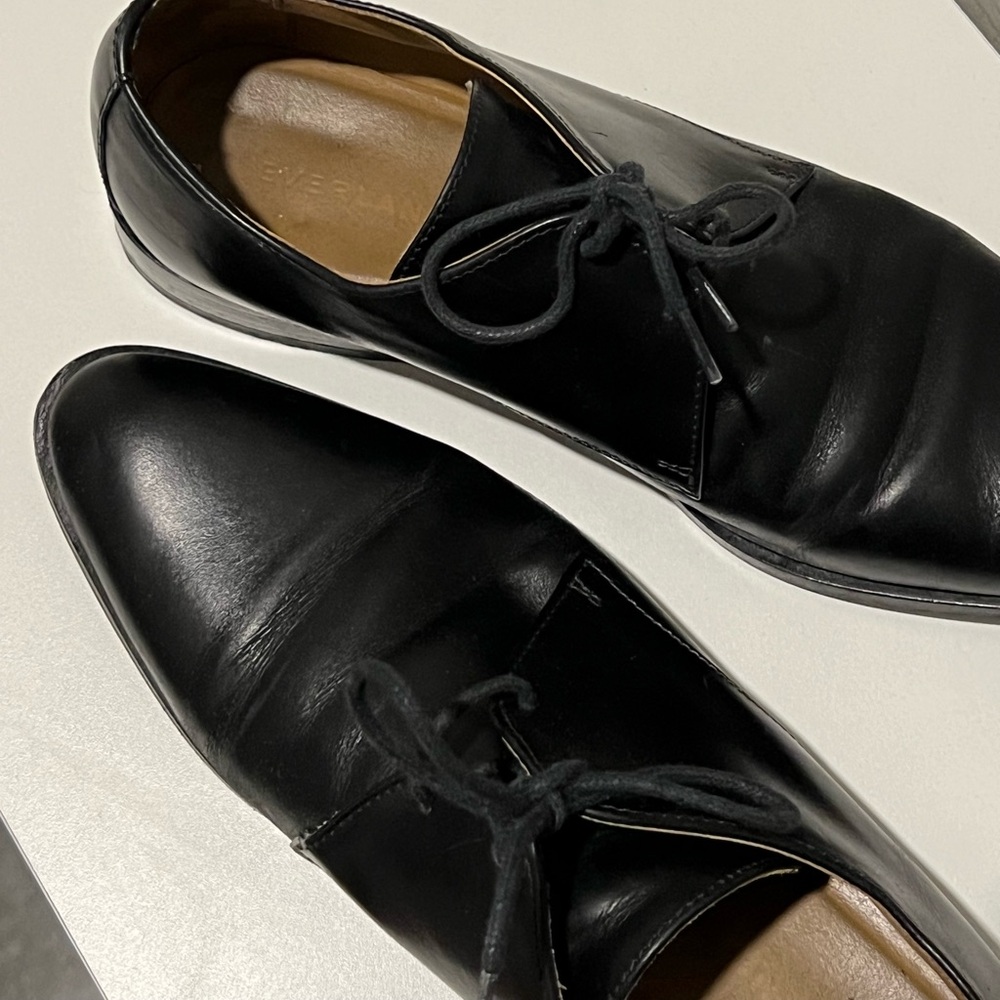 Everlane Women’s The Modern Oxford Shoes Leather Lace Up Black Size 8.5 - Picture 3 of 13
